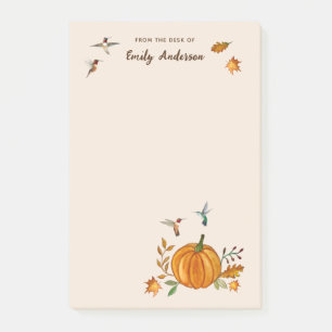 Custom Autumn Rufous Hummingbirds Notepad Post-it Klebezettel