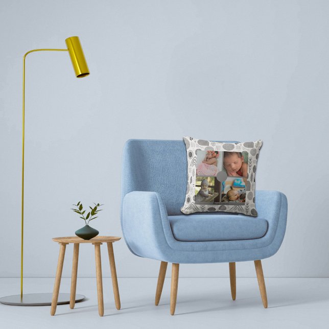 Custom Baby 4 Foto Collage Kissen (Von Creator hochgeladen)