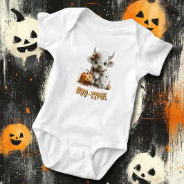 Custom Baby Bodysuit Highland Cow Ghost Pumpkin Strampler