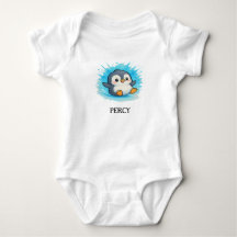 Custom Baby Bodysuit - Percy Pinguin Name Outfit
