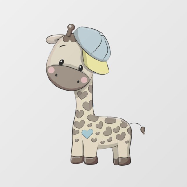 Custom Baby Boy Giraffe Window Cloning Fensteraufkleber (Blatt)