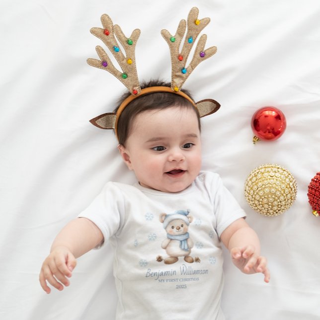 Custom Baby Boy My 1st Christmas Strampler (Von Creator hochgeladen)