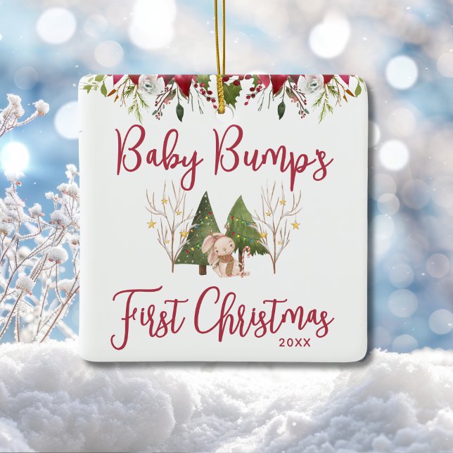 Custom Baby Bump's First Christmas Keramikornament (Von Creator hochgeladen)