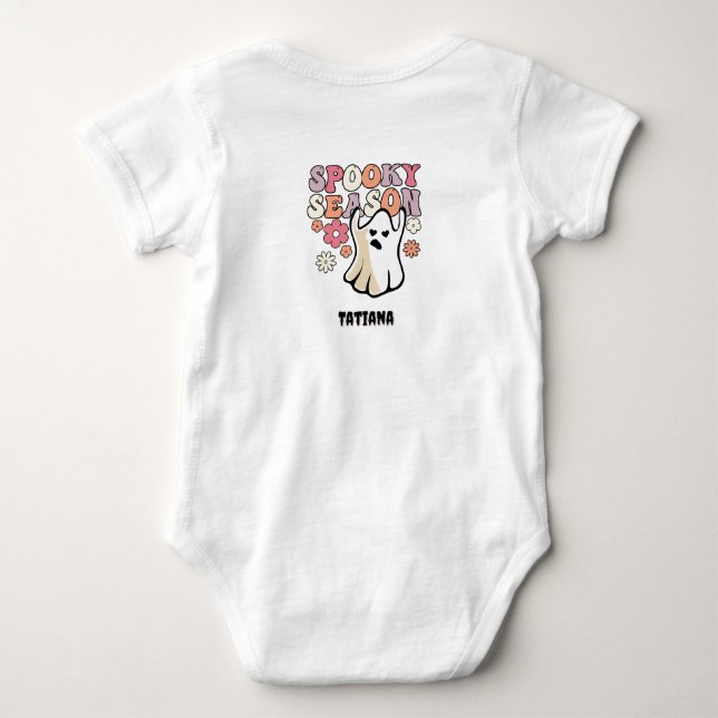 Custom baby clothes,custom Spooky season,Halloween Baby Strampler (Rückseite)