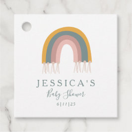 Custom Baby Dusche Boho Rainbow Minimalistisch Mut Geschenkanhänger