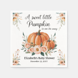 Custom Baby Dusche mit Pumpkin Design Serviette