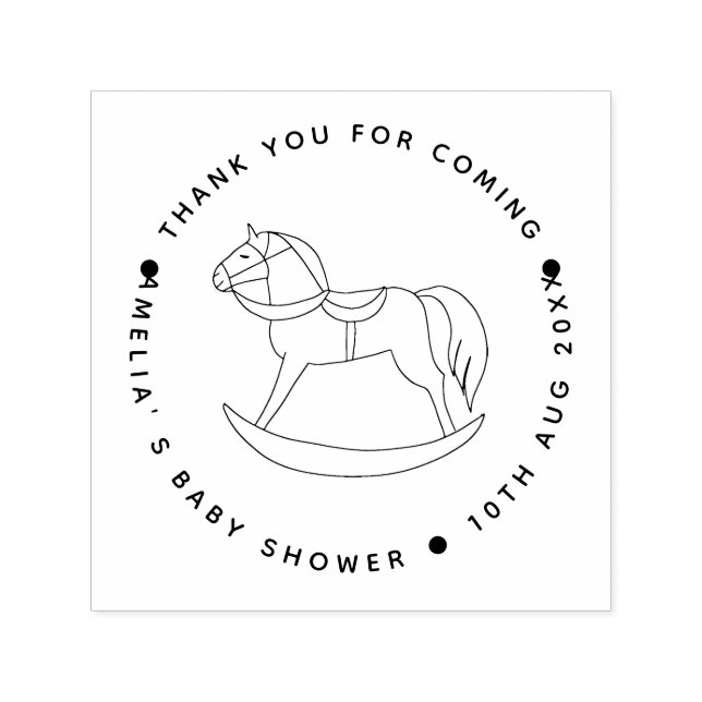Custom Baby Dusche Vielen Dank Rubber Briefmarke Permastempel (Design)