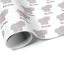 Custom Baby Elephant Baby Dusche Geschenkpapier