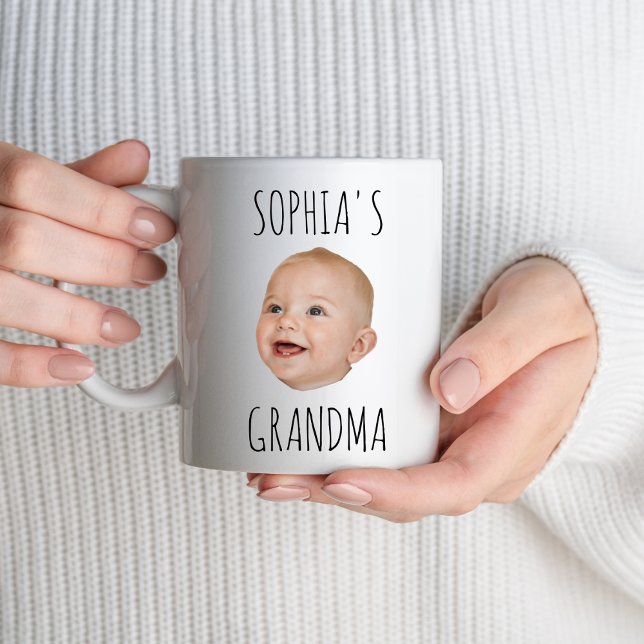 Custom Baby Face Baby Foto Oma Birthday Geschenk Tasse (Von Creator hochgeladen)