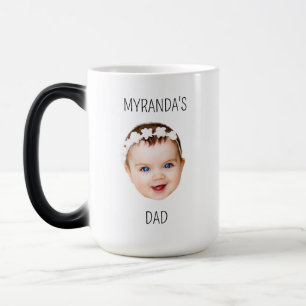 Custom Baby Face Foto Vater Kinder Mütter Verwandlungstasse
