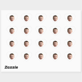 Custom Baby Face, Funny Custom Foto Herz-Aufkleber