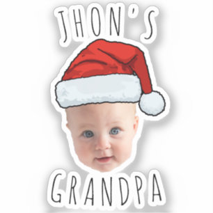 Custom Baby Face Weihnachtsmannmütze Weihnachts-Fo Aufkleber