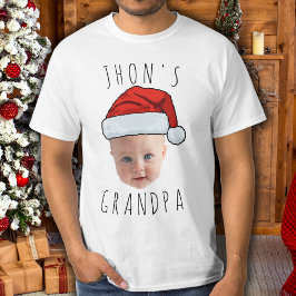 Custom Baby Face Weihnachtsmannmütze Weihnachts-Fo T-Shirt