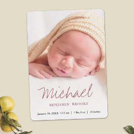 Custom Baby Foto Announccard Ankündigung