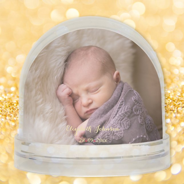Custom Baby Foto Mein erster Weihnachtsschneedecke Schneekugeln (Custom Baby Photo My First Christmas Snow Globe)