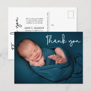 Custom Baby Foto Vielen Dank Geburtserklärung Ankündigungspostkarte