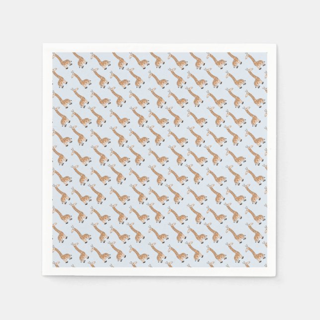 Custom Baby Giraffe Design Napkins Serviette (Vorderseite)