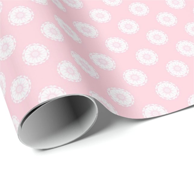 Custom Baby Girl Giraffe Wrapping Paper Geschenkpapier (Rolleneckpunkt)