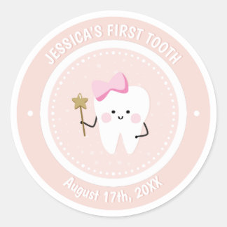 Custom Baby Girl Tooth Fairy Sticker