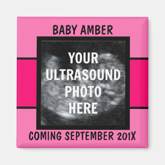 Custom Baby Girl Ultrasound Foto Magnet