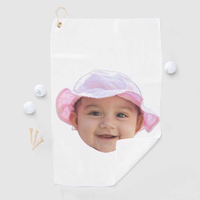 Custom Baby Photo, Baby Photo Face Golfhandtuch (Insitu)