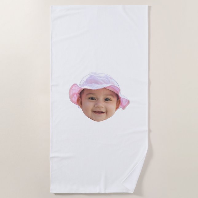 Custom Baby Photo, Baby Photo Face Strandtuch (Vorderseite)