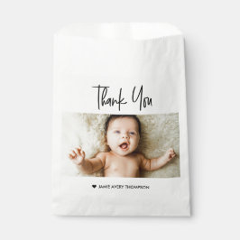 Custom Baby Photo Thank You Favor Bags Modern  Geschenktütchen