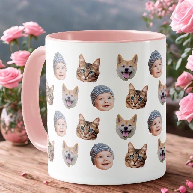 Custom Baby Picture Mug with Repeating Faces  Tasse (Von Creator hochgeladen)