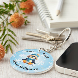 Custom baby Pinguin Schlüsselanhänger - "Bleibe Co