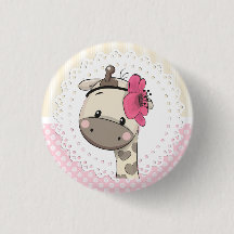 Custom Baby Pink Giraffe Botton