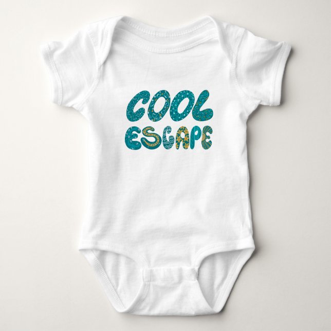 Custom baby´s first travel abroad tropical design baby strampler (Vorderseite)