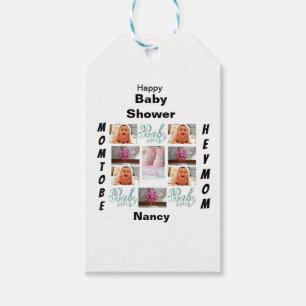 Custom Baby Shower 11 Photo Collage  Geschenkanhänger