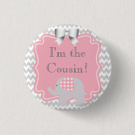 Custom Baby Shower Party Ich bin der Cousin Button