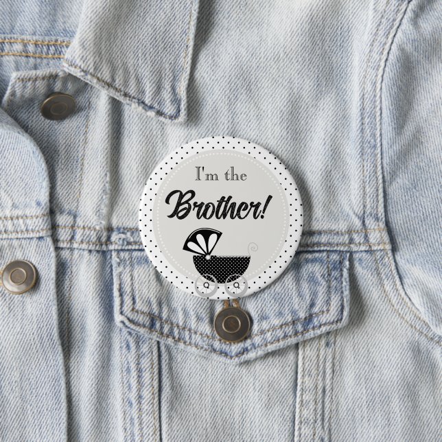 Custom Baby Shower Party I'm the Brother Button (Beispiel)
