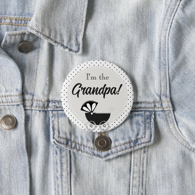 Custom Baby Shower Party I'm the Grandpa Button (Beispiel)
