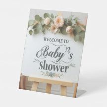 Custom Baby Shower Pedestal Schild 8" x 10" Displa