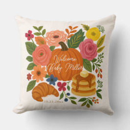 Custom Baby Shower Pillow - Little Pumpkin Baby Kissen