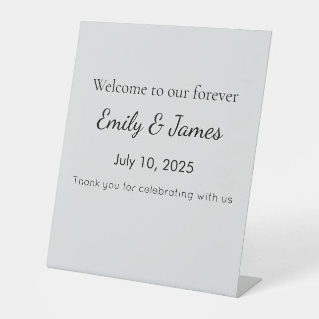 Custom Baby Shower Welcome Sign Sockelschild (Vorderseite)