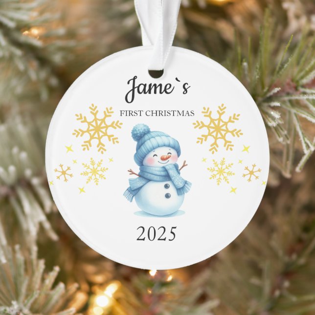 Custom Baby's First Christmas Baubles, Custom Beha Ornament (Baum)