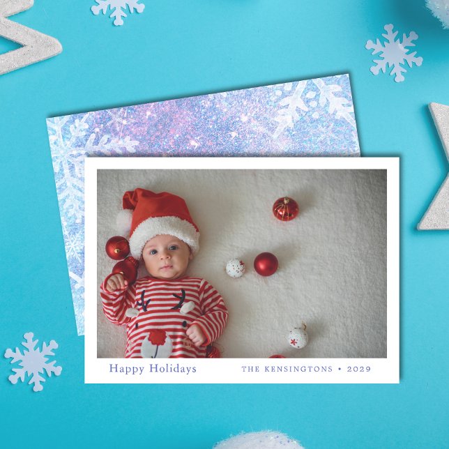 Custom Baby's First Christmas Card Feiertagskarte (Custom Baby's First Christmas Card)