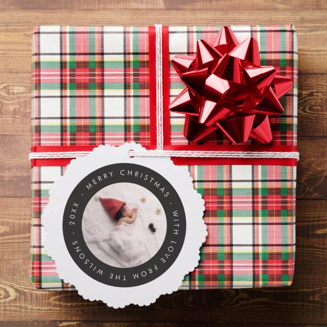 Custom Baby's First Christmas Foto Card Ornament Karte (Insitu (Geschenk))