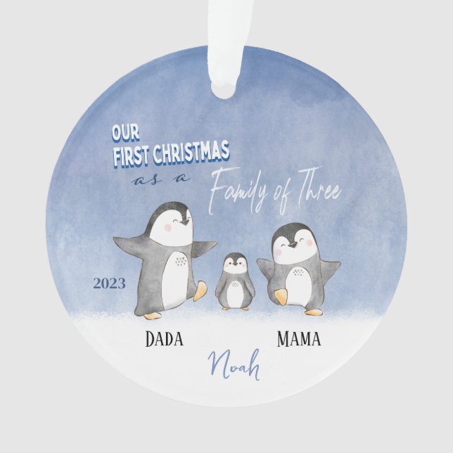 Custom Baby's Niedliche erste Weihnachtsdekoration Ornament (Vorderseite)