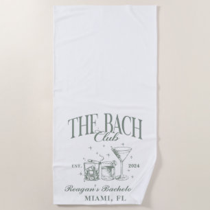 Custom Bach Club Bacheloretto Retro Cocktail Grün Strandtuch