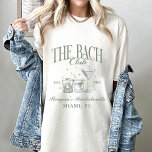 Custom Bach Club Bacheloretto Retro Cocktail Grün T-Shirt<br><div class="desc">Custom Bach Club Bacheloretto Retro Cocktail Grün</div>