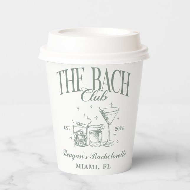 Custom Bach Club Bacheloretto Ristorante La Lanche Pappbecher (Vorderseite)