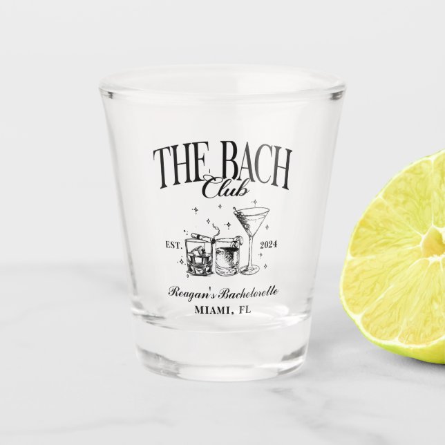 Custom Bach Club Bacheloretto Ristorante La Lanche Schnapsglas (Vorderseite)