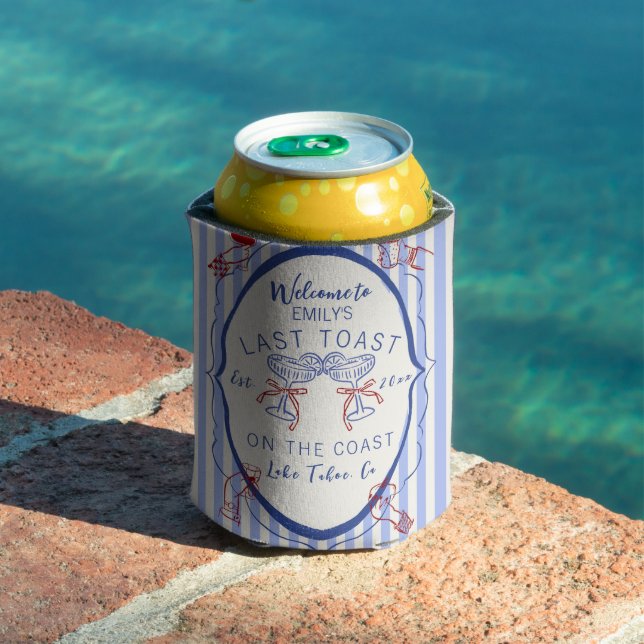 Custom Bachelorette | Last Toast on the Coast Dosenkühler (In Situ Pool)