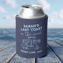 Custom Bachelorette Letzten Toast auf der Küste Pa