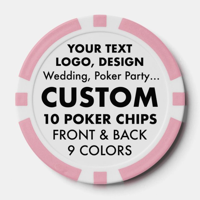 Custom BACHELORETTE Pink Poker Casino Pokerchips (Vorderseite)
