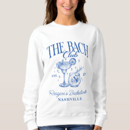 Custom Bacheloretto Retro Cocktail Blau Sweatshirt